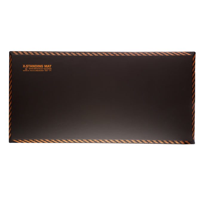 IMPACTOMAT Anti-fatigue Standing Mats are specially designed to reduce impact and fatigue on your feet, legs and lower back stress while you work. IMPACTOMAT's are made with resilient closed-cell foam which does not compress or absorb liquids or petroleum products.
