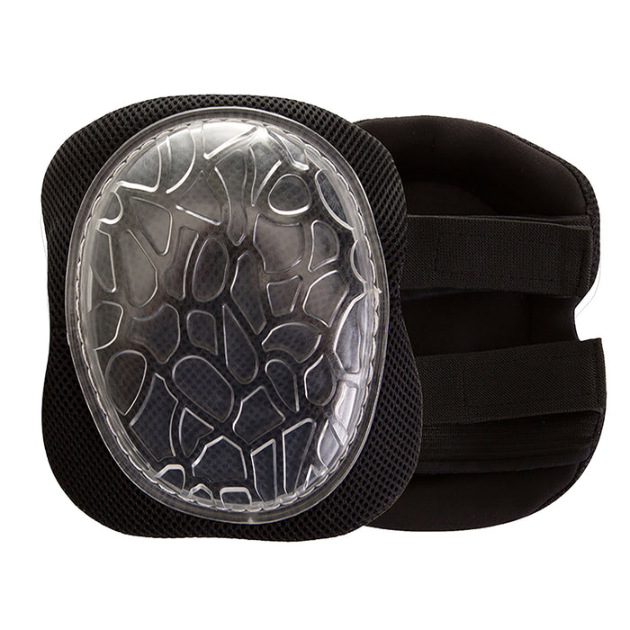 876-00 Gel Rounded Cap Kneepad has a honeycomb, textured co-polymer cover which slides easily over smooth surfaces to make movement easy. The large low profile textured cap is designed to prevent "roll-over" while you work. 