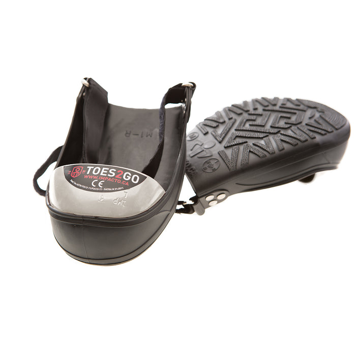 Toes2Go Adjustable Steel Toe Cap Overshoes protect the toe from crushing, stubbing or crushing injuries. Turn any footwear into steel toe cap boots