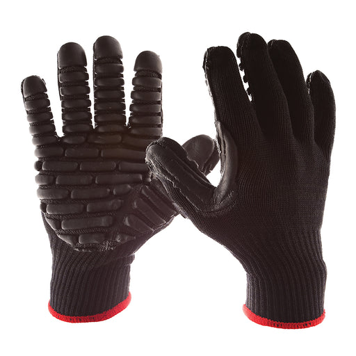 BLACKMAXX Anti-Vibration Gloves are an economical solution to vibration protection. Nylon/cotton knitted material ensures stretch and breathability. The palms are coated with "pods" of lightweight cellular Chloroprene. This design ensures extreme comfort. BLACKMAXX gloves use encapsulated air to cushion and dampen vibrations, giving the user optimum dexterity with a lightweight feel and reduced bunching.