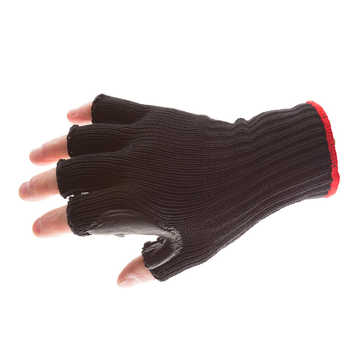  SEALSKINZ Unisex Merino Fingerless Glove Liner, Black