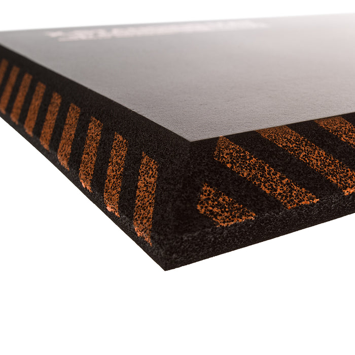 IMPACTOMAT Anti-fatigue Standing Mats are specially designed to reduce impact and fatigue on your feet, legs and lower back stress while you work. IMPACTOMAT's are made with resilient closed-cell foam which does not compress or absorb liquids or petroleum products.
