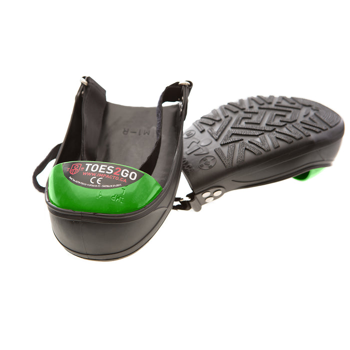 Toes2Go Adjustable Steel Toe Cap Overshoes protect the toe from crushing, stubbing or crushing injuries. Turn any footwear into steel toe cap boots