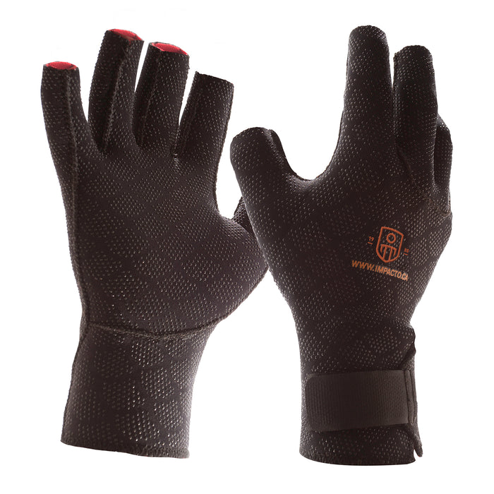 TS199 Anti-Fatigue Thermo Gloves Liners help alleviate and prevent pain caused by repetitive tasks. The TS199 provides compression and support to prevent fatigue & cramping. IMPACTO TS199 Anti-Fatigue Thermo Gloves have an open finger design which enhances tactile feedback. Stretch fabric maximizes hand mobility